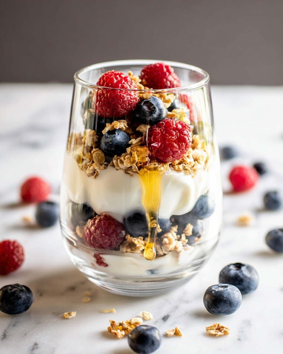 Red, White, and Blue Yogurt Parfait Recipe - Recipe Image