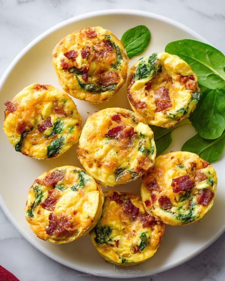Breakfast Egg Muffins with Bacon, Spinach, and Cheddar Recipe