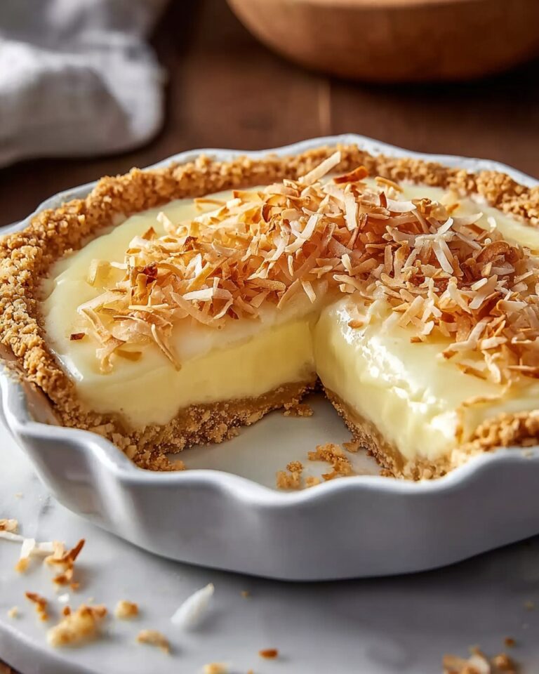 Irresistible Coconut Magic Custard Pie Recipe