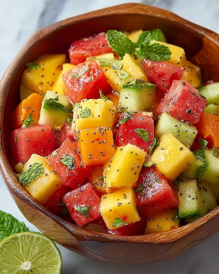Melon and Pineapple Salad with Mint, Lime, and Chili Flakes Recipe