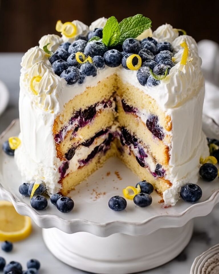 Moist & Tangy Lemon Blueberry Cake Recipe