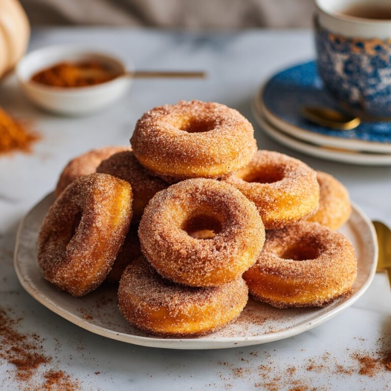 Baked Pumpkin Donuts with Cinnamon Sugar Recipe