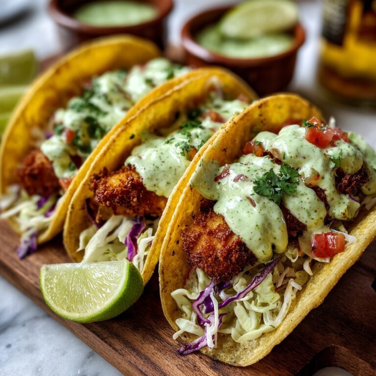 Crispy Baja Fish Tacos with Avocado Crema Recipe