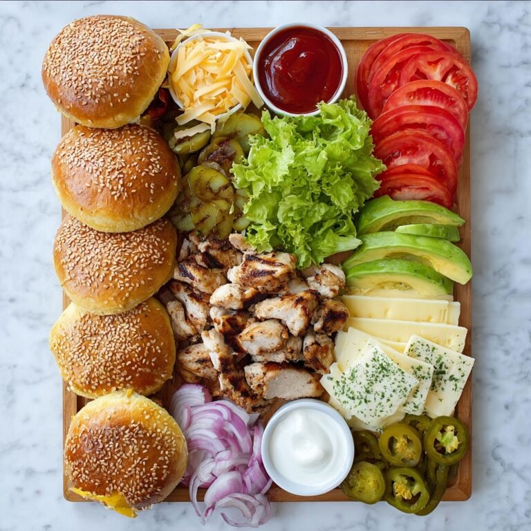 Grilled Chicken Sandwich Toppings Board Recipe