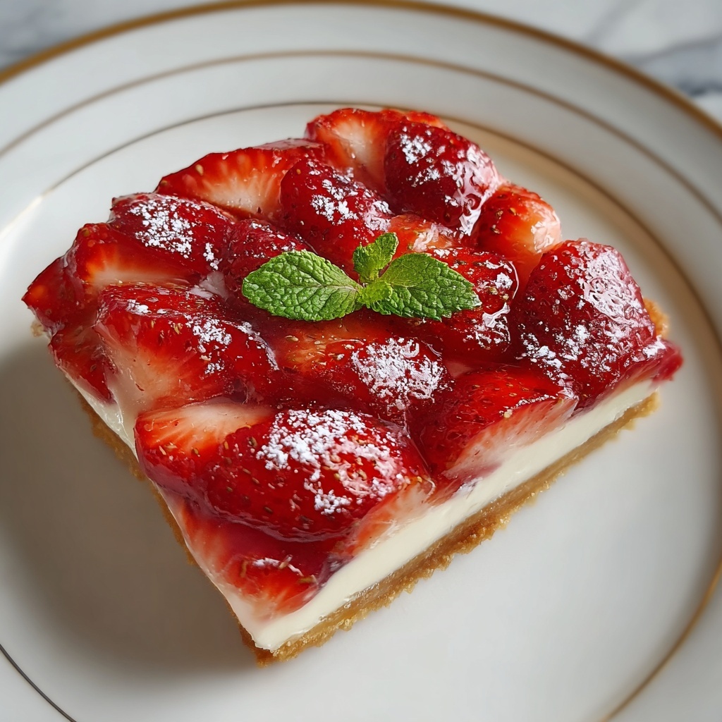 Quick Strawberry Cheesecake Tart with Cream Recipe - Recipe Image