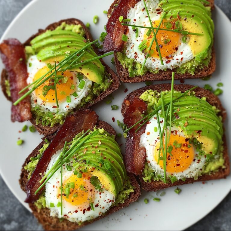 Avocado Bacon and Egg Toasts Recipe