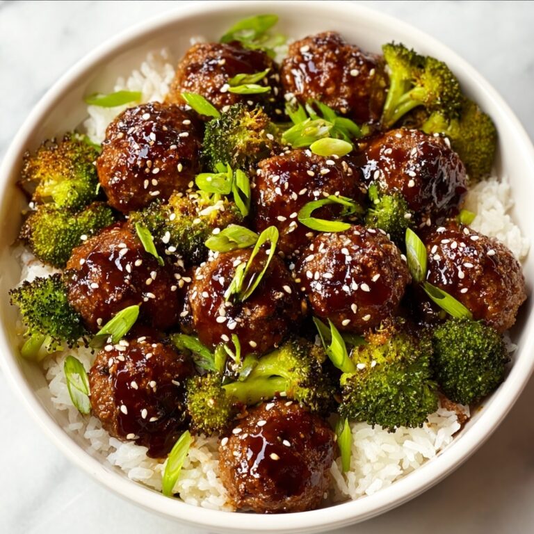 Sticky Mongolian Meatballs and Broccoli Recipe