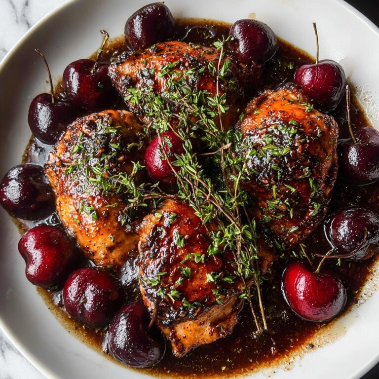 Cherry Balsamic Glazed Chicken Recipe