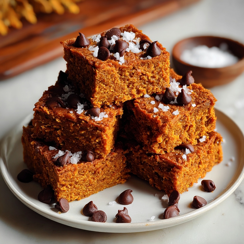 Spiced Vegan Pumpkin Blondies Recipe - Recipe Image