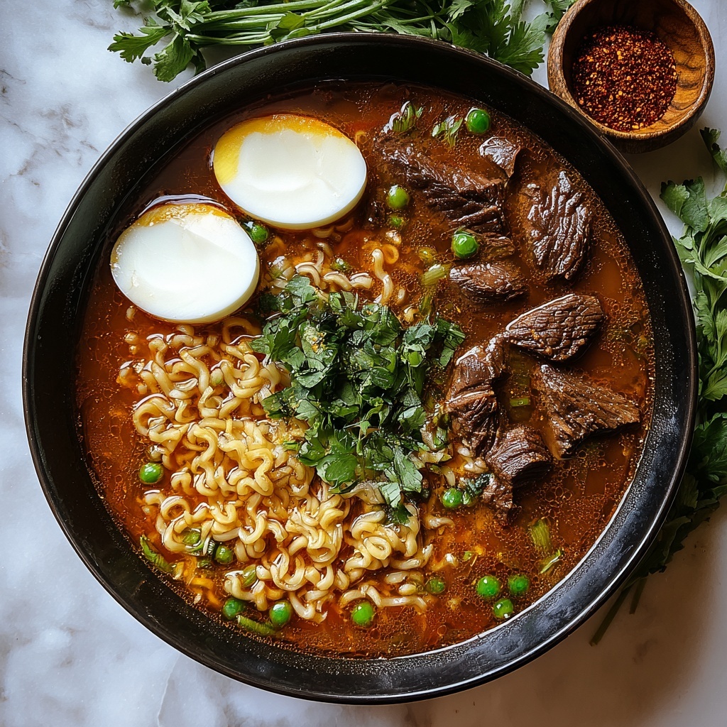 Slow Cooker Curry Ramen with Beef Recipe - Recipe Image