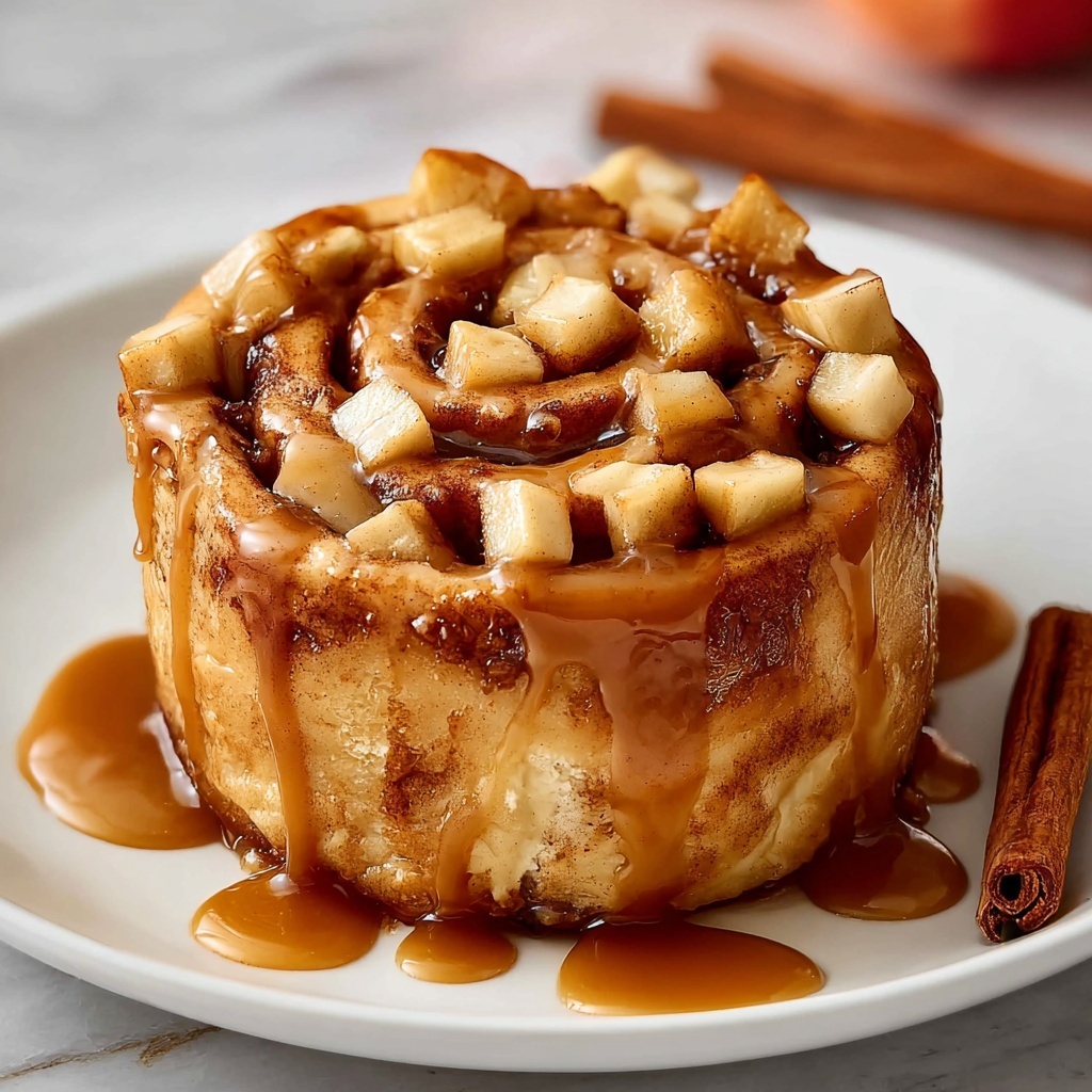 Caramel Apple Cinnamon Rolls with Caramel Glaze Recipe - Recipe Image