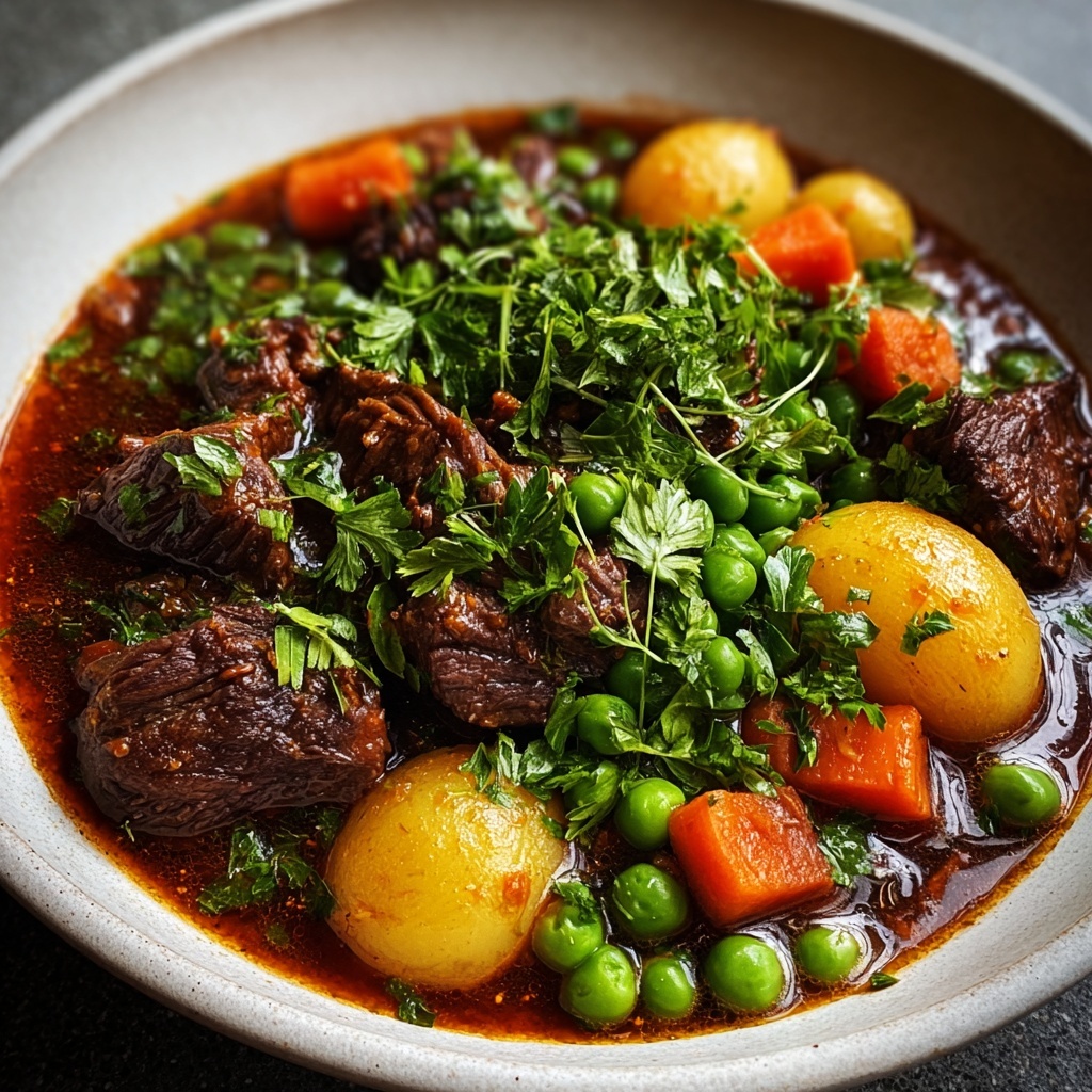 Savory Slow-Cooked Hearty Beef Stew Recipe - Recipe Image