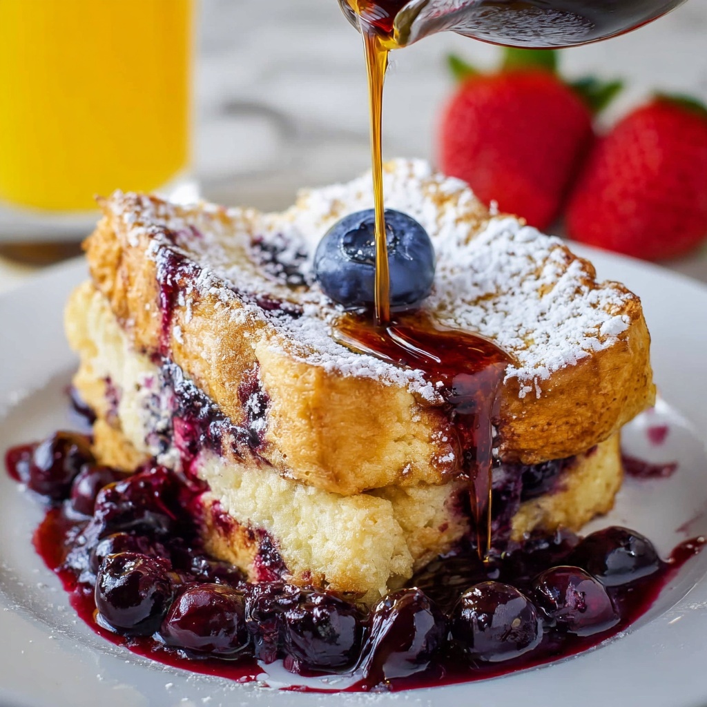 Overnight Blueberry French Toast Casserole Recipe - Recipe Image