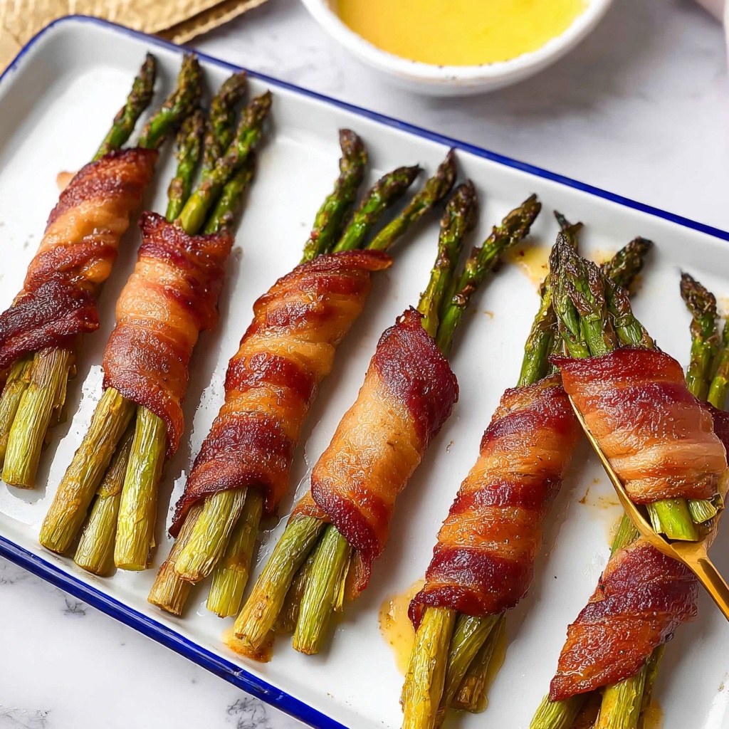 Bacon Wrapped Asparagus with Dijon Dipping Sauce Recipe - Recipe Image