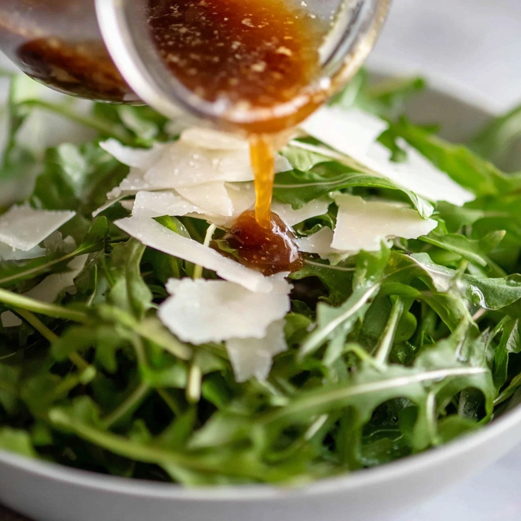Rocket Salad with Balsamic Dressing and Shaved Parmesan Recipe - Recipe Image