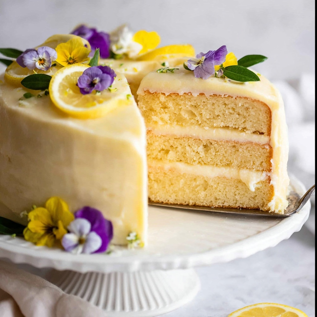 Lemon Cake with a Secret Fluffy Lemon Frosting Recipe - Recipe Image