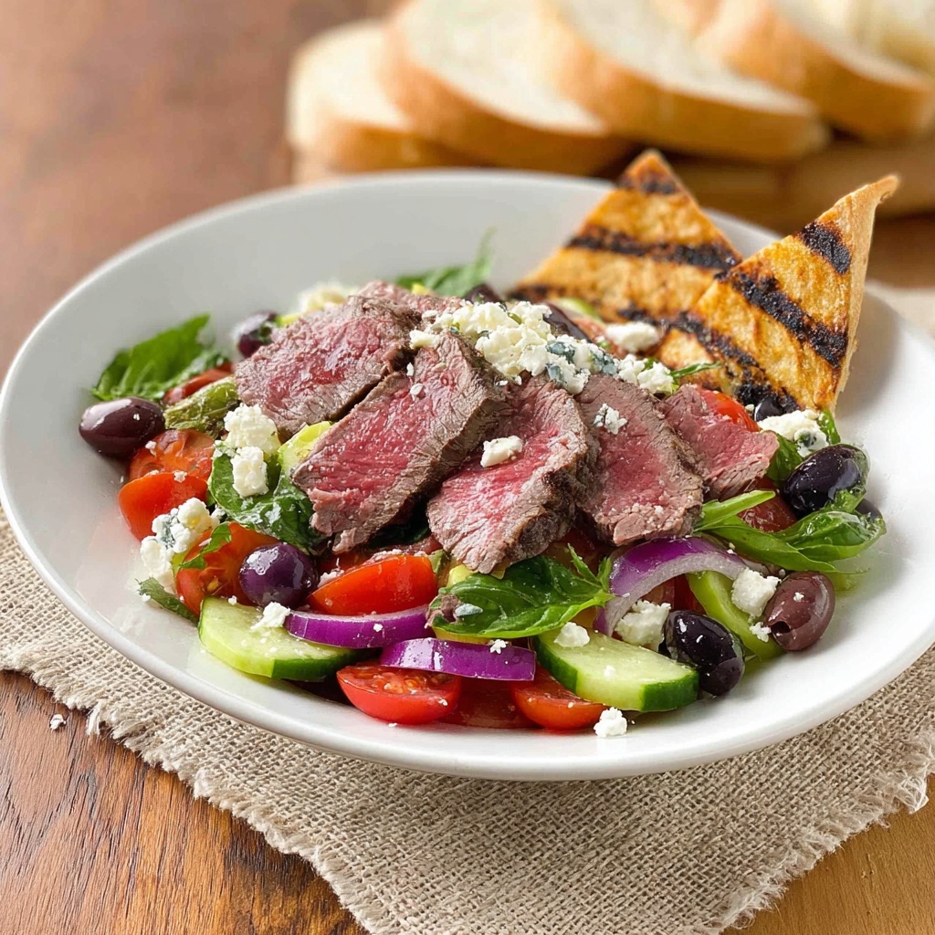 Greek Lamb and Salad Dinner Recipe - Recipe Image