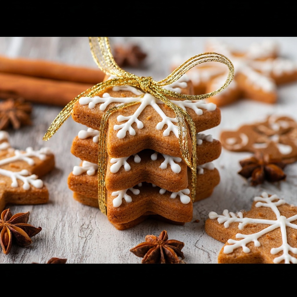 Gingerbread Snowflake Cookies Recipe - Recipe Image