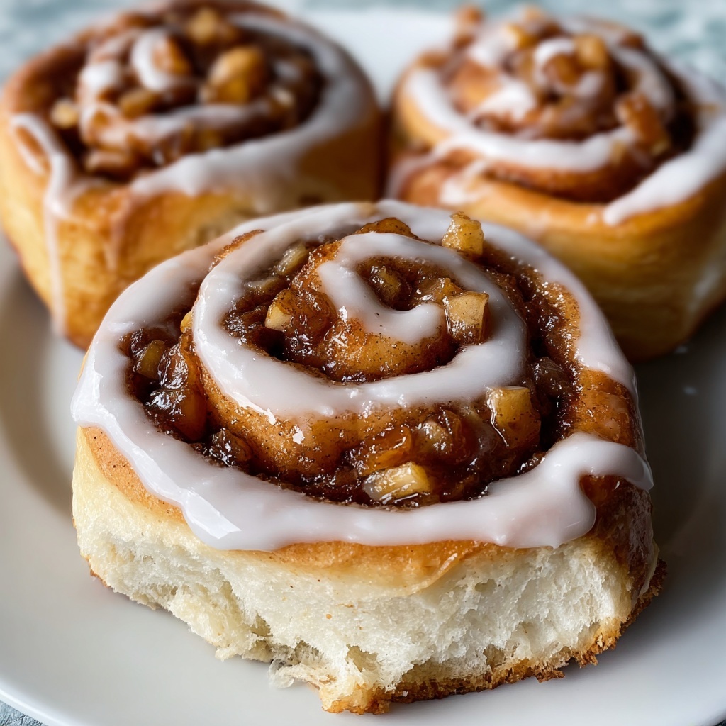 Apple Cinnamon Rolls with Creamy Glaze Recipe - Recipe Image