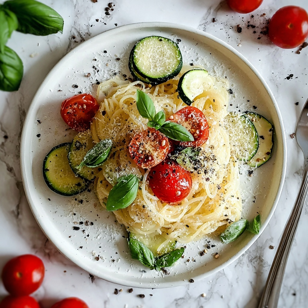 Tomato Zucchini Pasta Recipe - Recipe Image