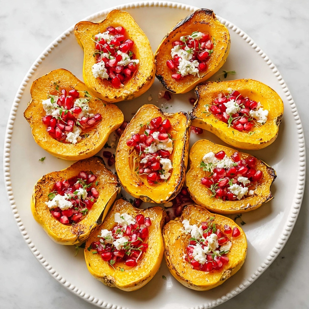 Roasted Carnival Squash with Feta and Pomegranate Seeds Recipe - Recipe Image