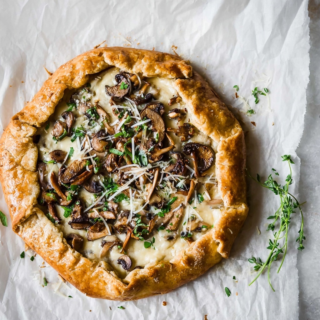 Spinach Mushroom Galette Recipe - Recipe Image