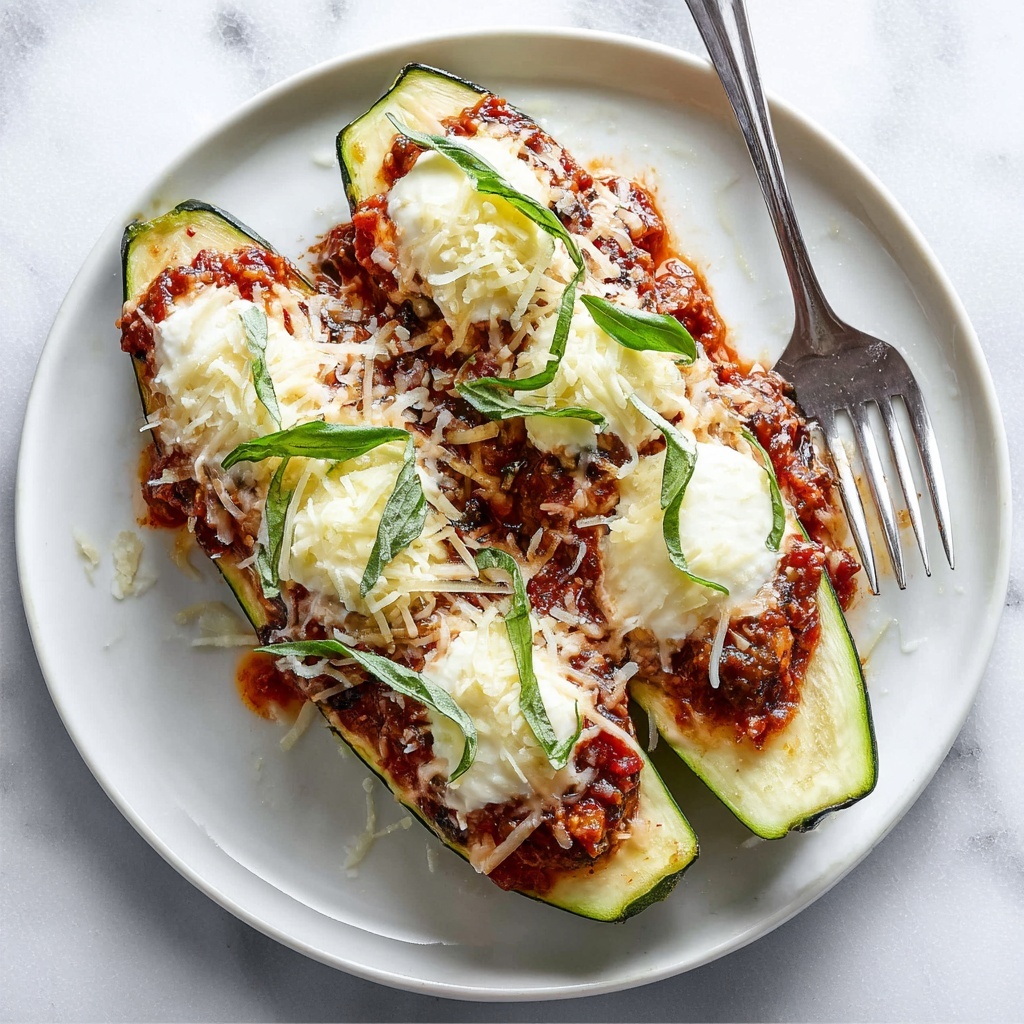 Zucchini Lasagna Boats Recipe - Recipe Image