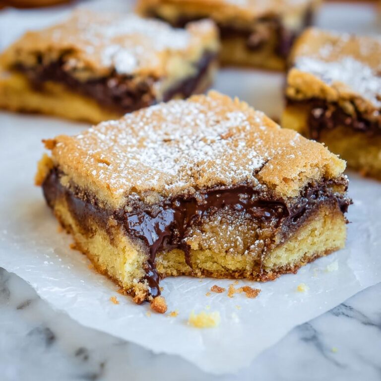 Ganache-Stuffed Peanut Butter Bars Recipe