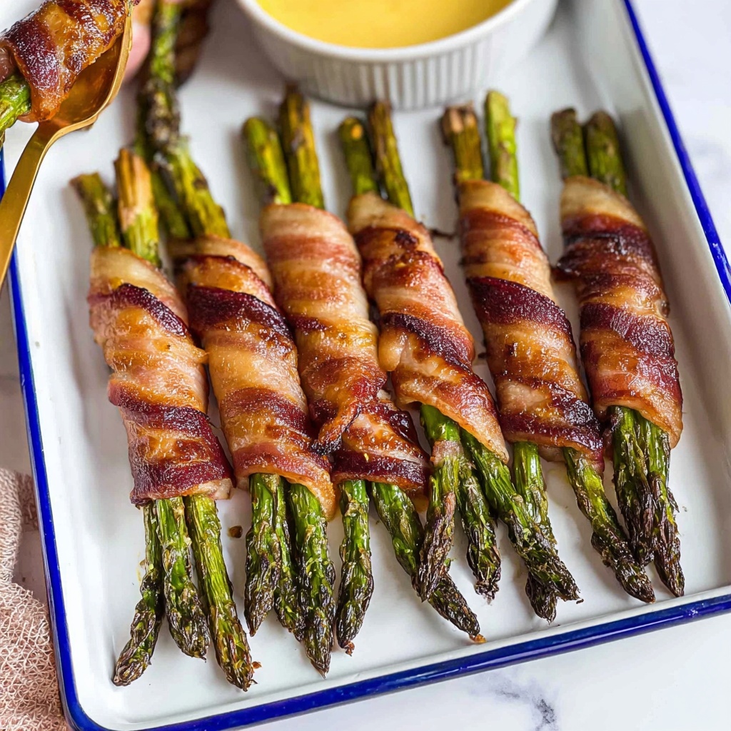 Bacon Wrapped Asparagus with Dijon Dipping Sauce Recipe - Recipe Image