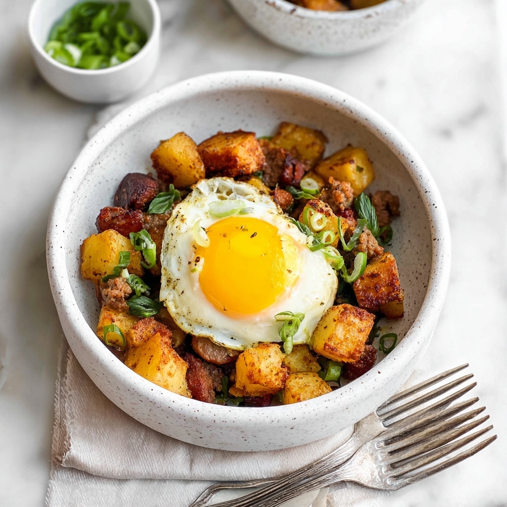 Breakfast Hash with Sausage, Potatoes, and Eggs Recipe - Recipe Image