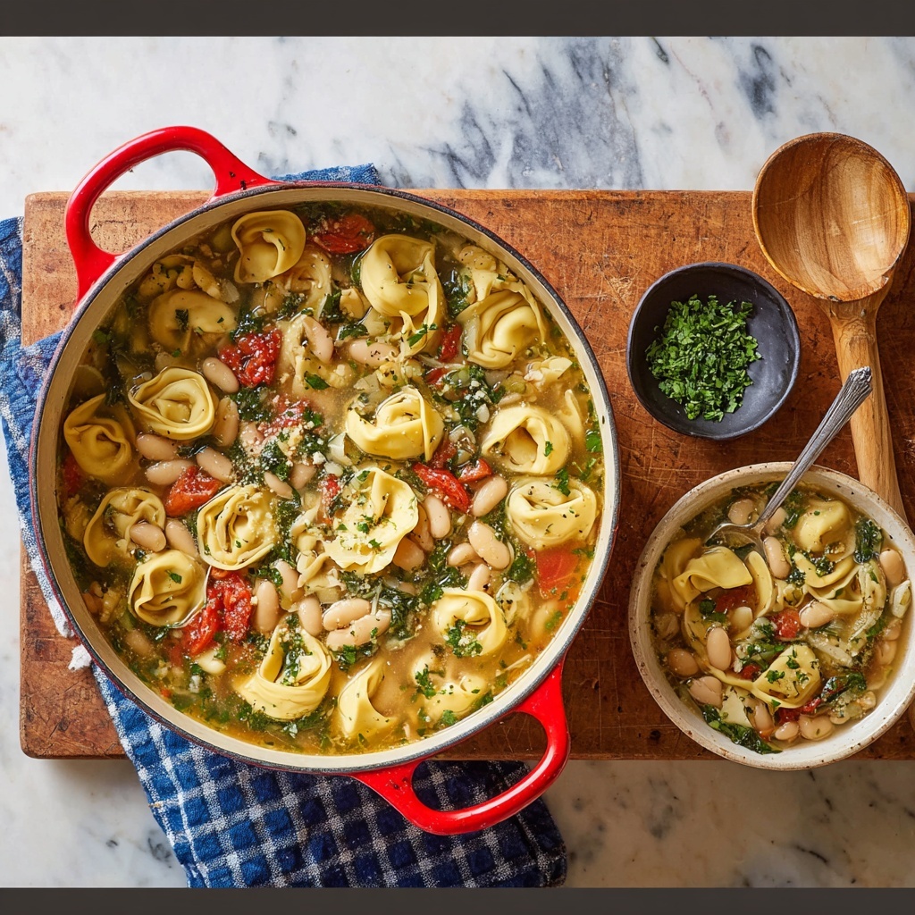Pesto Chicken Tortellini Soup Recipe - Recipe Image