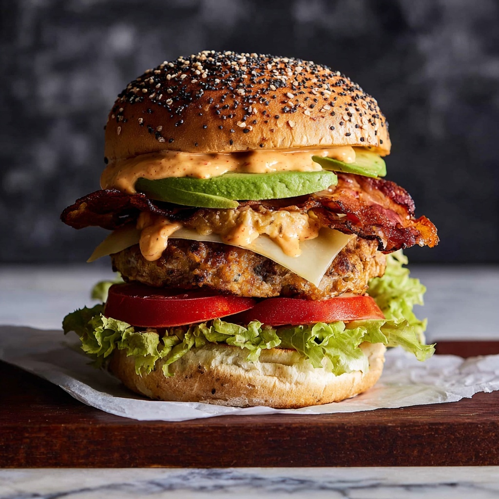 Loaded Cowboy Burgers with Spicy Mayo Recipe - Recipe Image