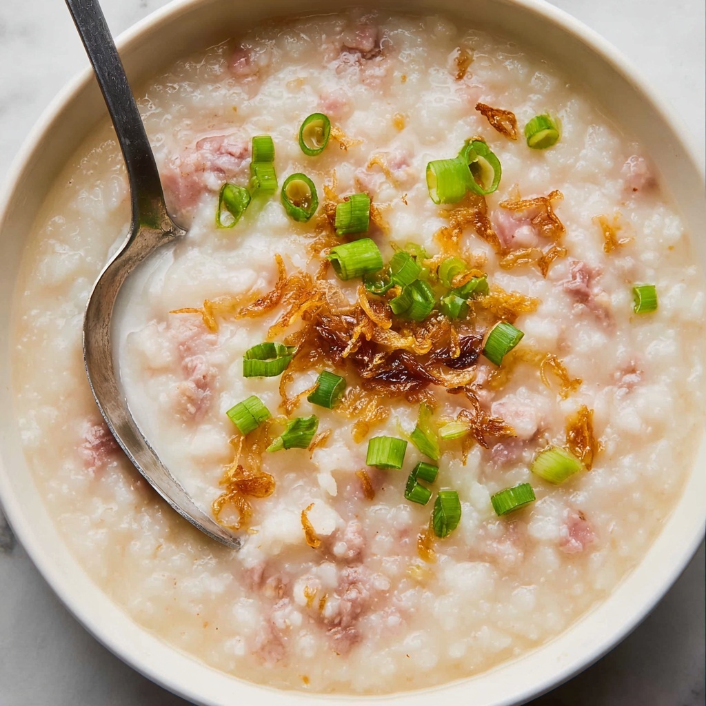 Chinese Ham Bone Rice Soup (Congee) Recipe - Recipe Image