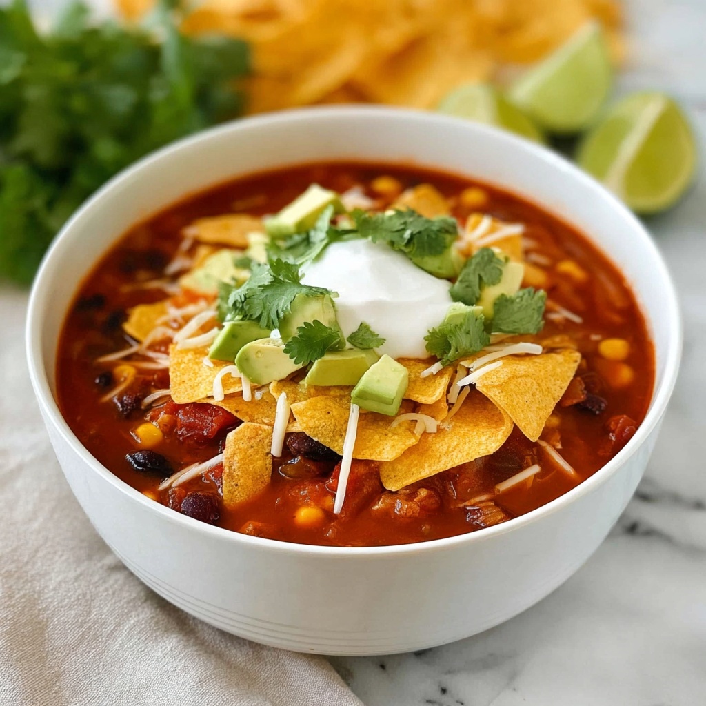 Quick Pork Carnitas Taco Soup Recipe - Recipe Image