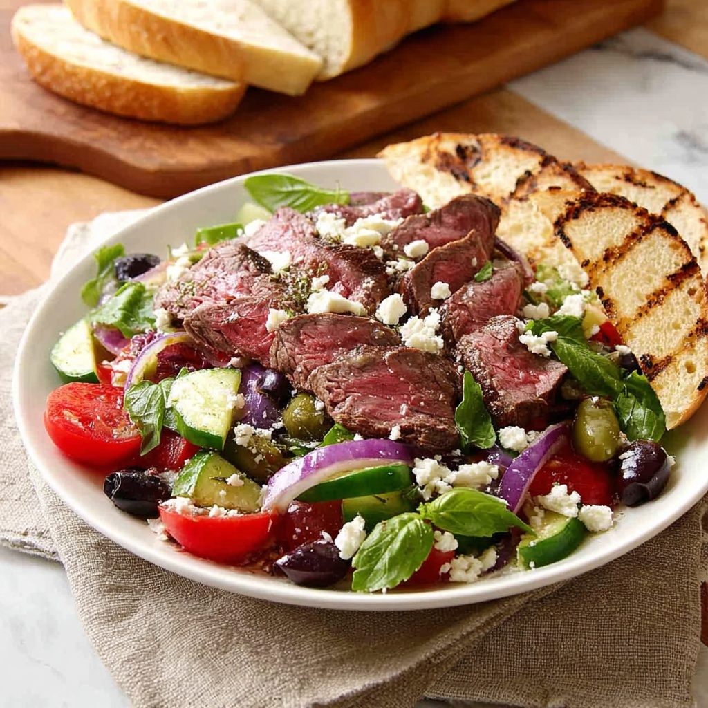 Greek Lamb and Salad Dinner Recipe - Recipe Image