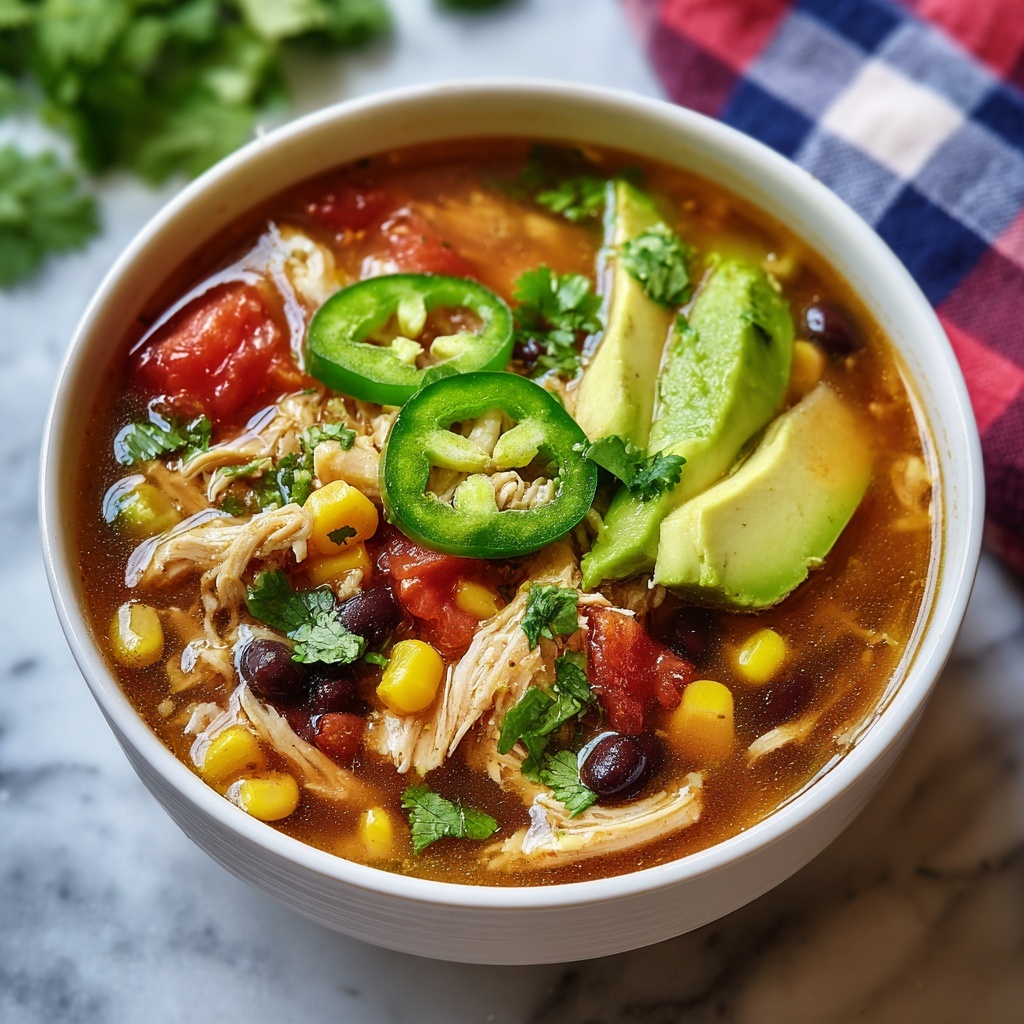 Spicy Mexican Chicken and Black Bean Soup Recipe - Recipe Image
