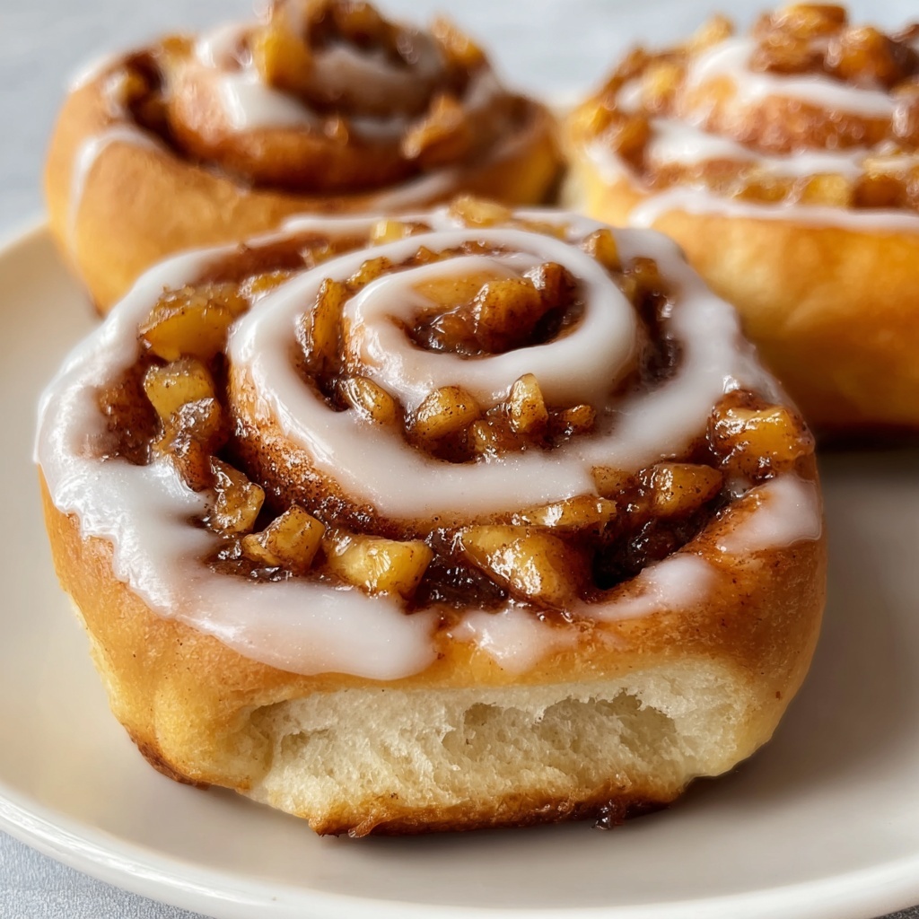 Apple Cinnamon Rolls with Creamy Glaze Recipe - Recipe Image