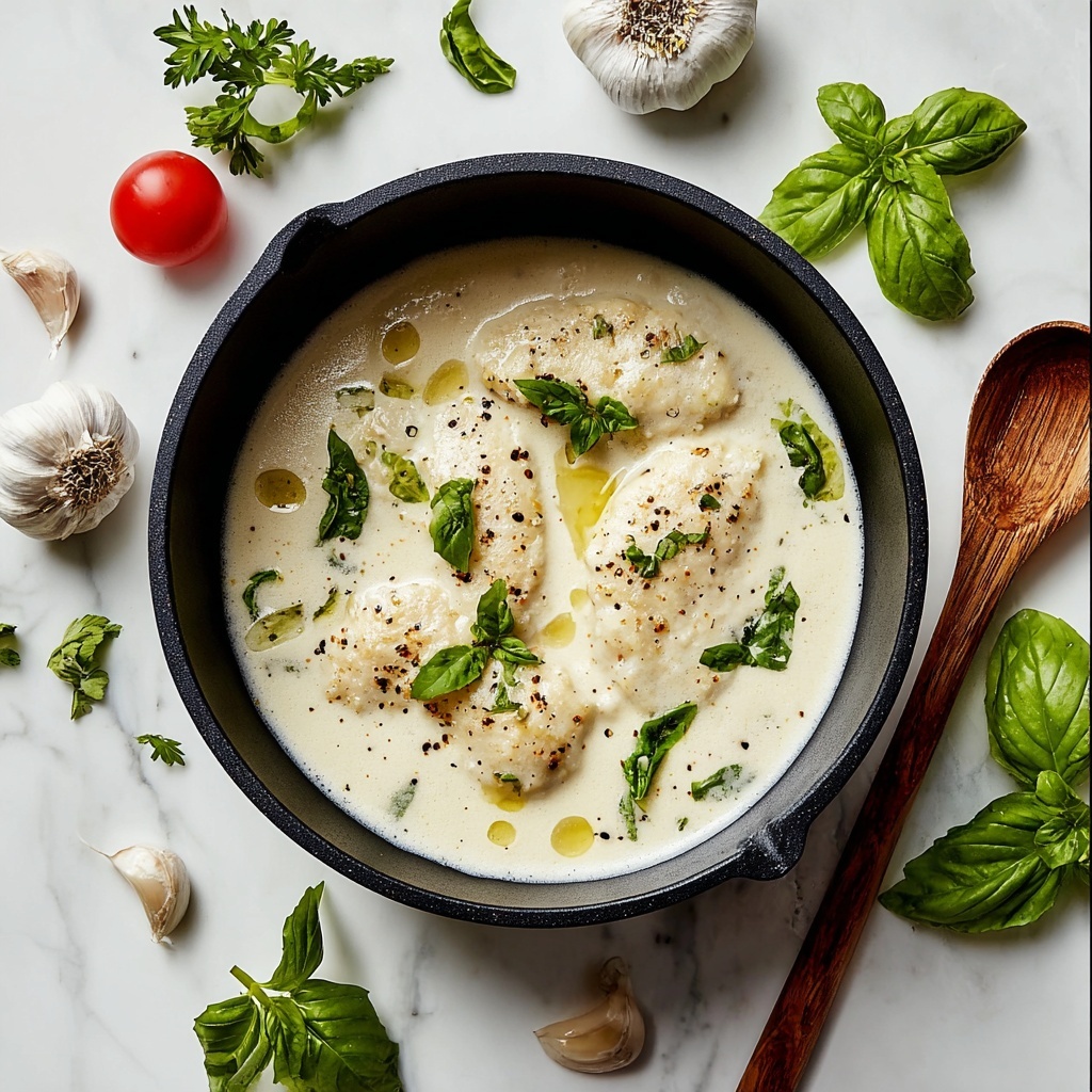 Creamy Garlic Chicken Recipe - Recipe Image