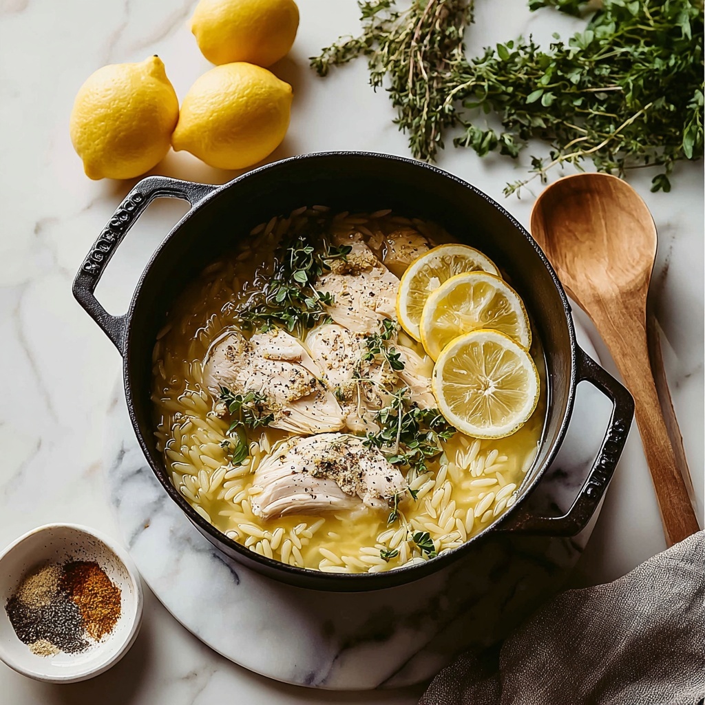 Greek Chicken Soup with Lemon and Orzo Recipe - Recipe Image