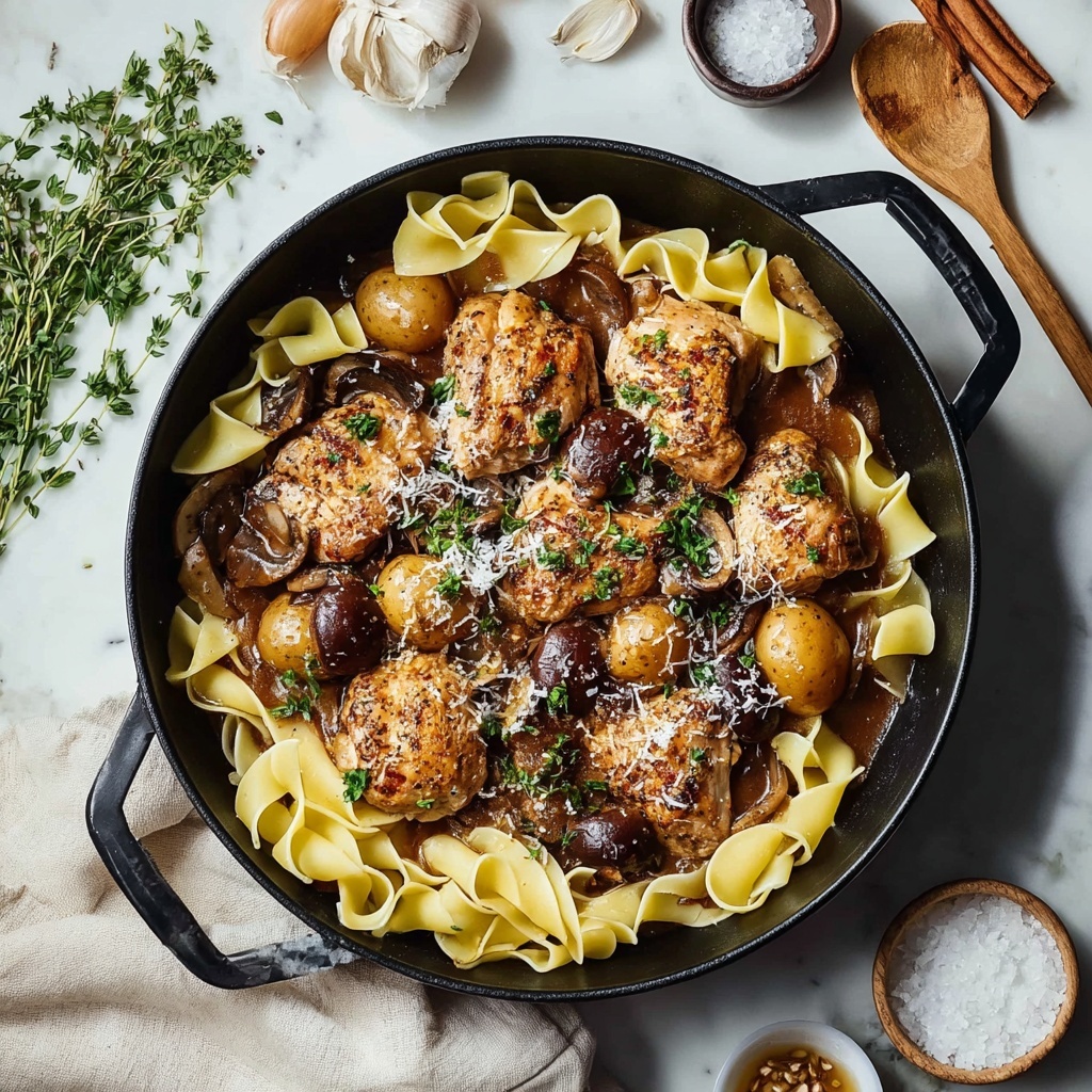Chicken Marsala Fettuccine Recipe - Recipe Image