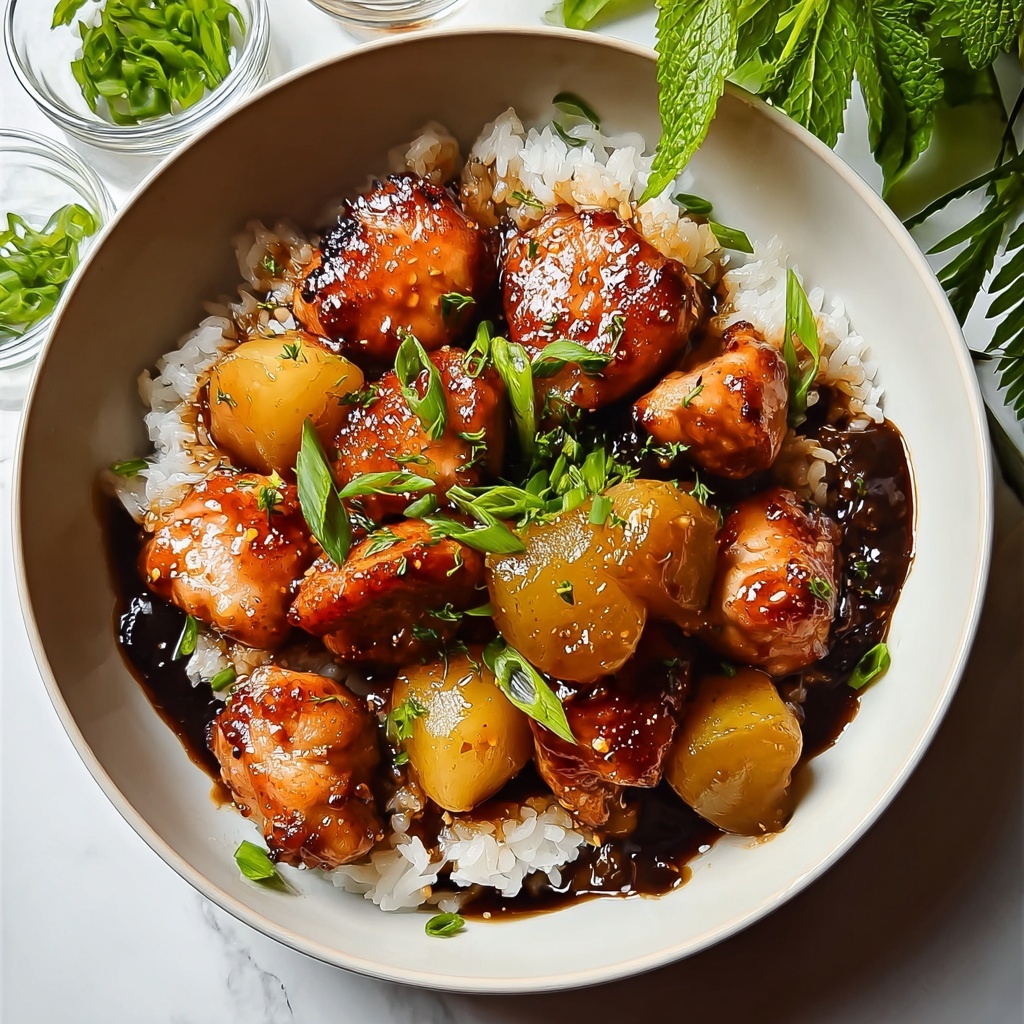 Caramelized Soy Chicken in Garlic Ginger Broth with Rice Recipe - Recipe Image