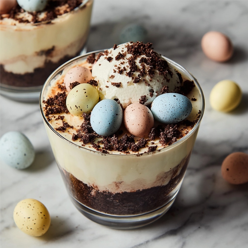 Mini Eggs Easter Brownie Parfaits Recipe - Recipe Image