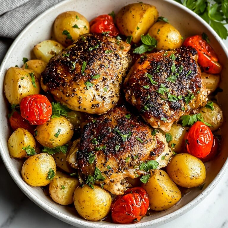 Crockpot Garlic Parmesan Chicken & Potatoes Recipe