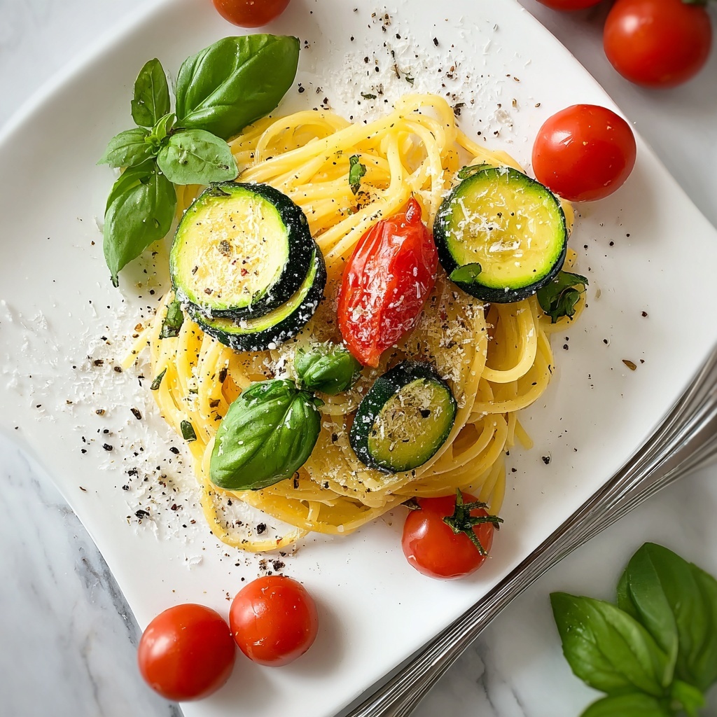 Tomato Zucchini Pasta Recipe - Recipe Image