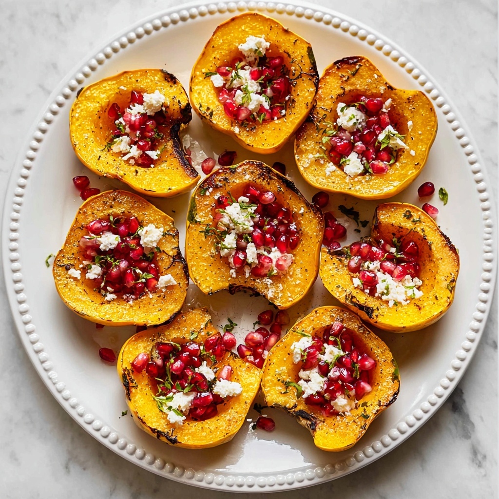 Roasted Carnival Squash with Feta and Pomegranate Seeds Recipe - Recipe Image