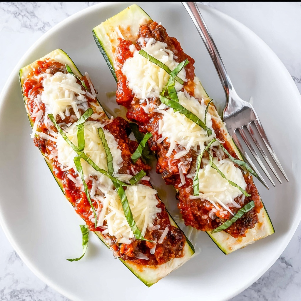 Zucchini Lasagna Boats Recipe - Recipe Image