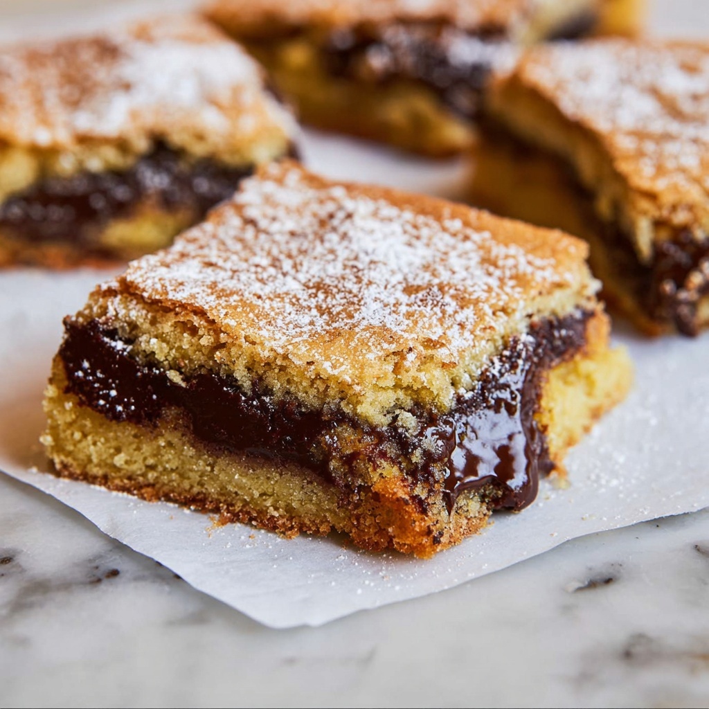 Ganache-Stuffed Peanut Butter Bars Recipe - Recipe Image