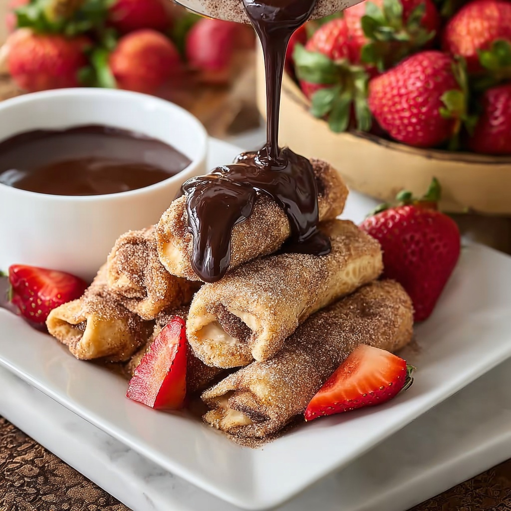 Banana Churros with Chocolate Peanut Butter Sauce Recipe - Recipe Image