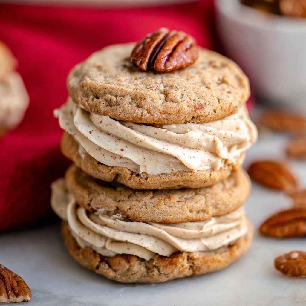 Soft Cinnamon Cookies with Maple Pecan Frosting Recipe - Recipe Image