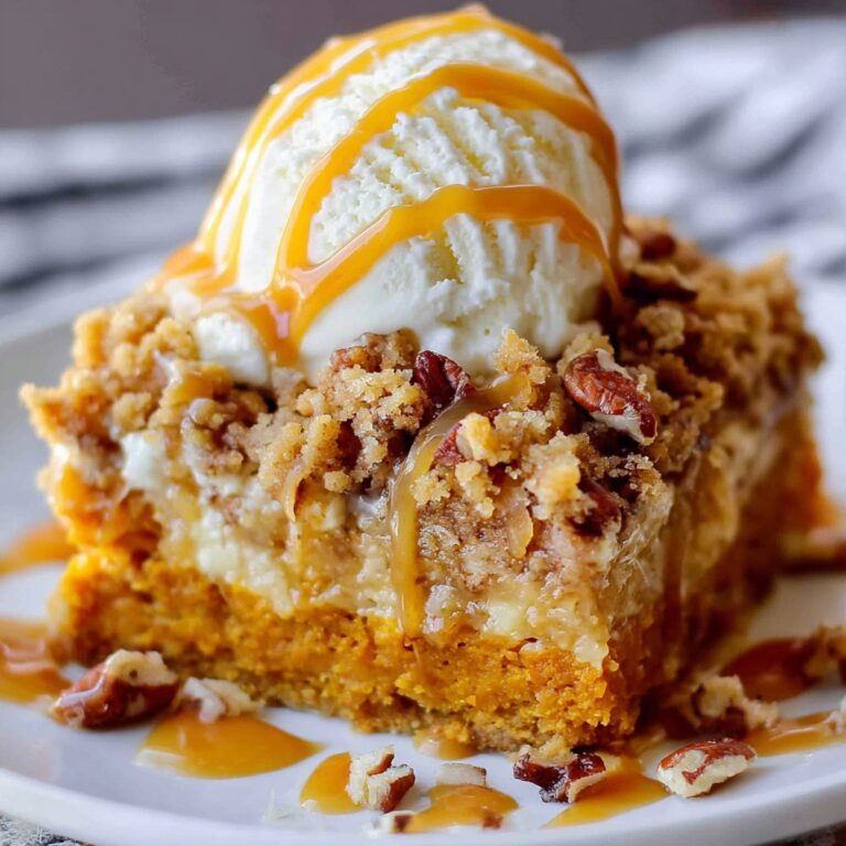 Pumpkin Dump Cake with Yellow Cake Mix and Pecan Topping Recipe